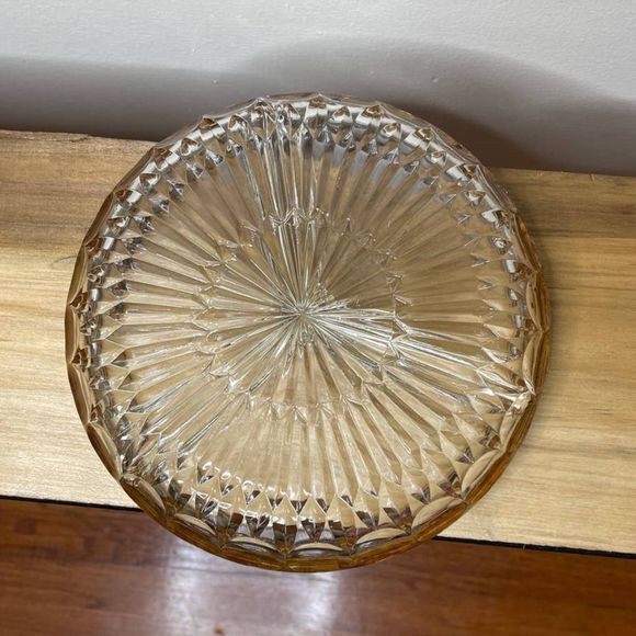 VTG Glass round tray with dividers‎ - Picture 3 of 4